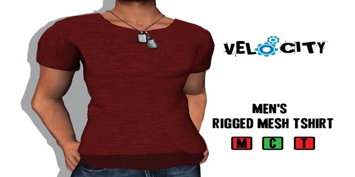 VELOCITY Men's Maroon Fitted Tee 