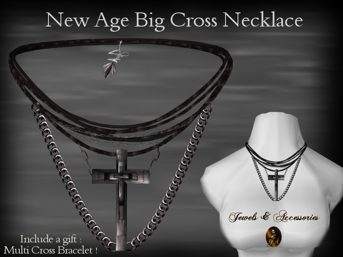 New Age Big Cross Necklace by Jamman