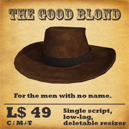 The Good Blond Cowboy Hat