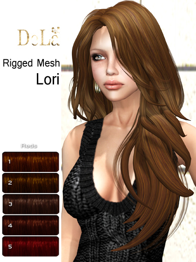 =DeLa*= Mesh Hair "Lori" Reds
