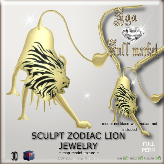 SCULPT ZODIAC LION JEWELRY