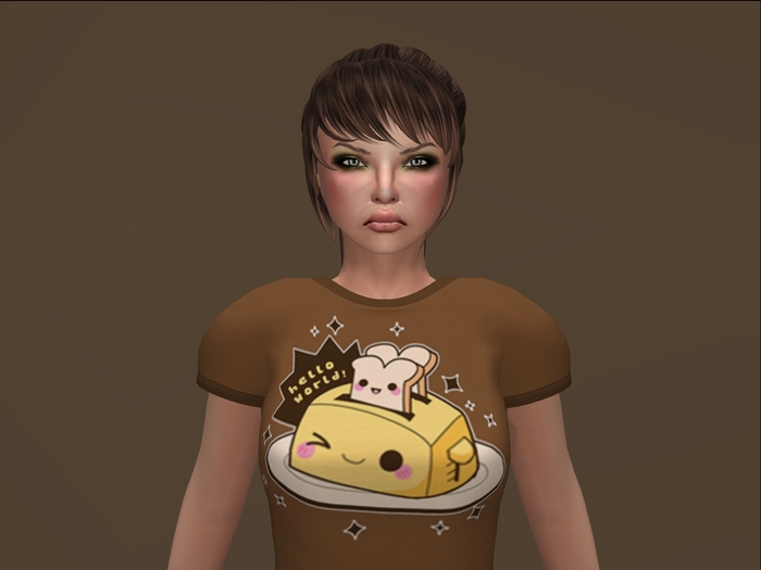 Cute Toaster T-shirt Brown