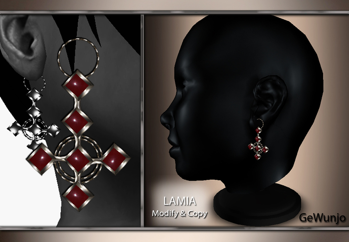 GeWunjo : LAMIA red earrings