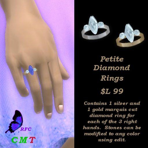 Petite Diamond Rings - Gold & Silver