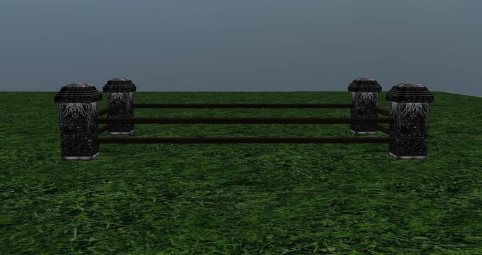 Gothic Horse Stall Single - 3 prims - 10X5 Meters
