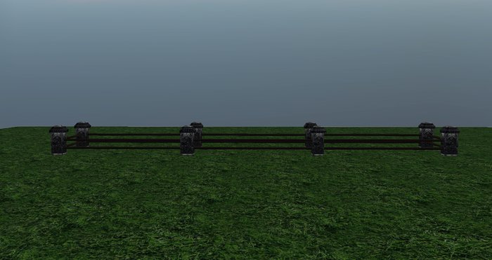 Gothic Horse Stall Triple - 4 prims - 30X5 Meters