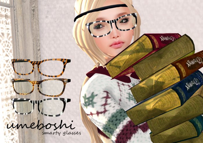 [UMEBOSHI] Smarty Glasses in 3 animal prints