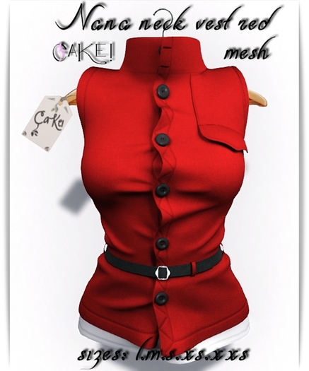 *PROMO*[[>CaKe!<]]Nana Neck Vest red-mesh