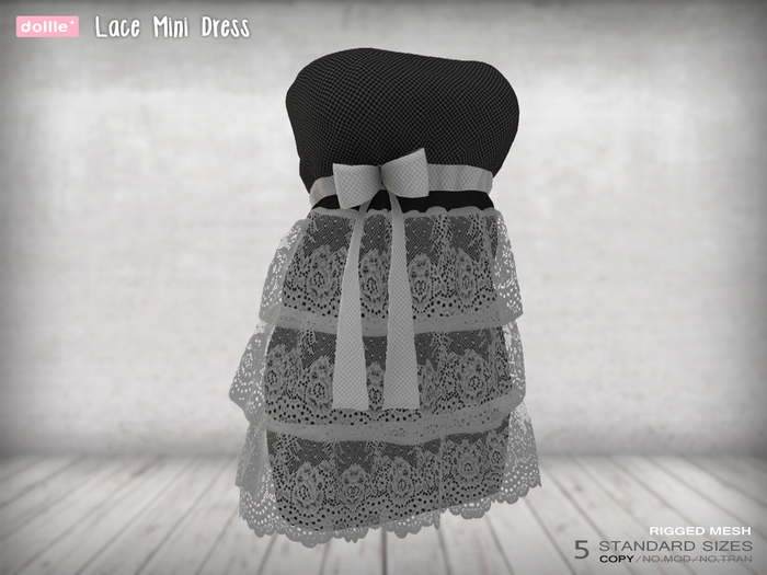 {dollle*} Lace Mini dress - Black
