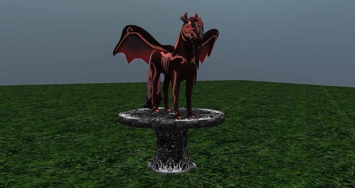 Evil Horse Stand - Silver Trim