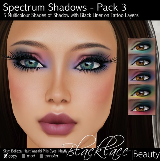 ~Blacklace Beauty~ Spectrum Eyeshadows Pack 3