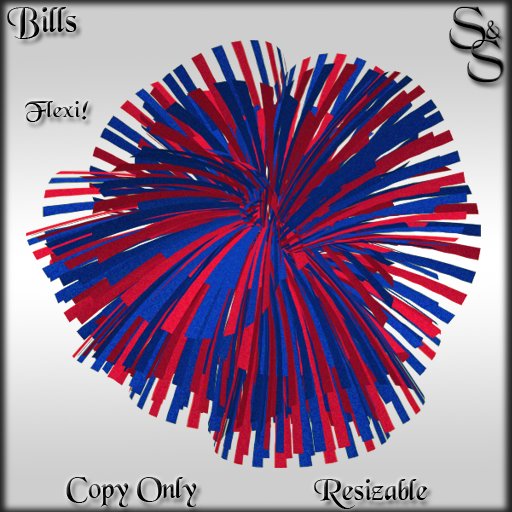 S&S Bills Blue and Red pompoms 