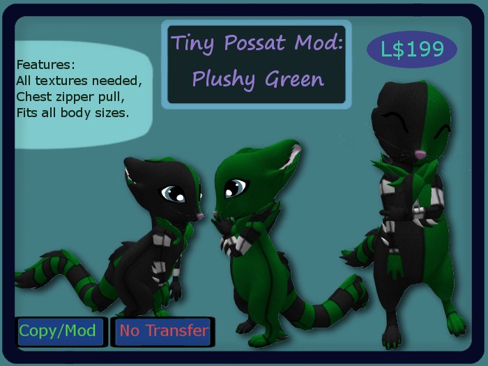 Tiny Possat Mod, Plushy Green
