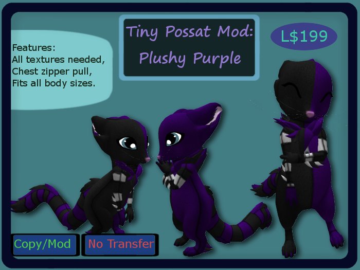 Tiny Possat Mod, Plushy Purple