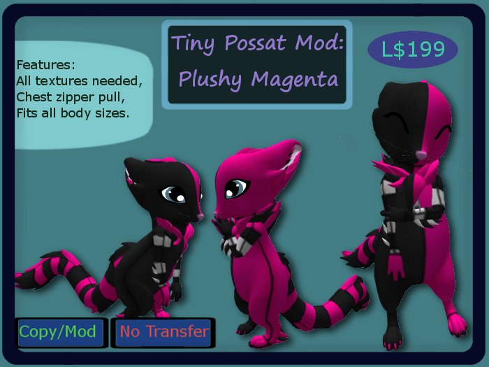 Tiny Possat Mod, Plushy Magenta