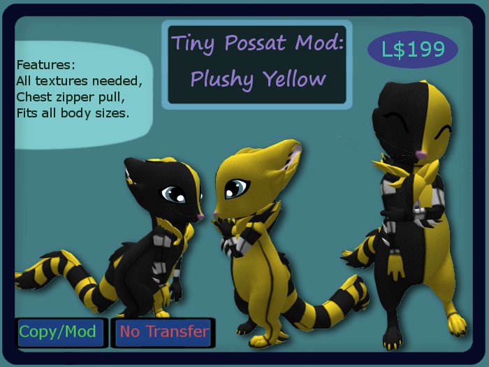 Tiny Possat Mod, Plushy Yellow