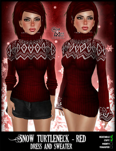 .:A&M:. Snow Turtleneck - Red - Dress&Sweater 