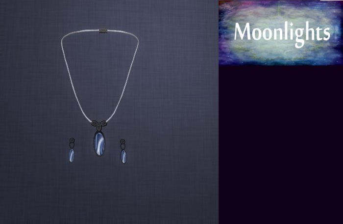 Moonlights Blue Swirl Necklace