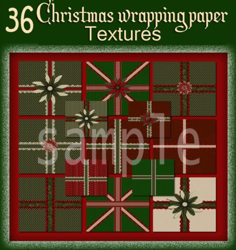 36 Christmas wrapping   textures (2009Christmas textures)
