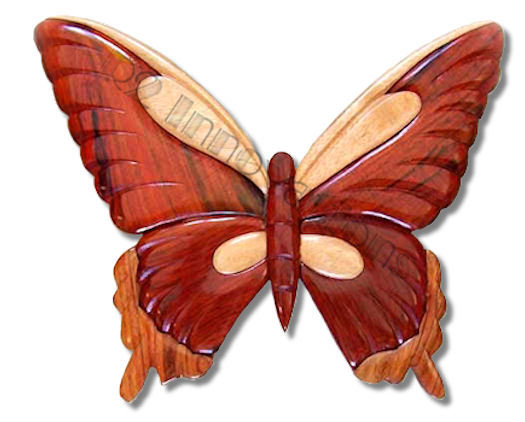 Butterfly Inlaid Wood