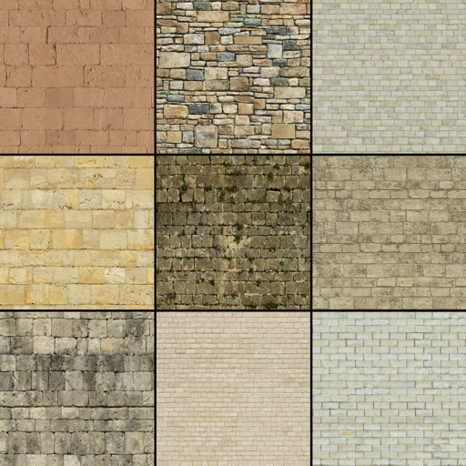 Texture Pack Bricks seamles tileable (1128-1136)