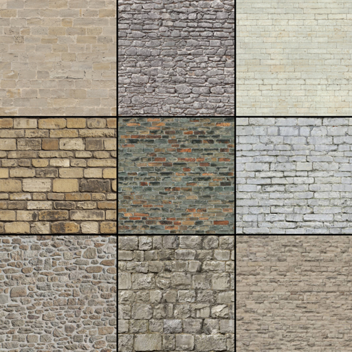 Texture Pack Bricks seamles tileable (1119-1127)