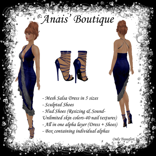 Anais' Mesh Dress Salsa Blue