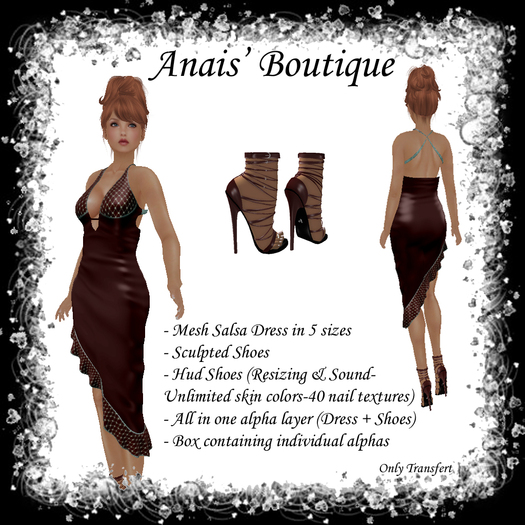 Anais' Mesh Dress Salsa Brown