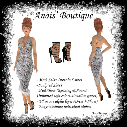 Anais' Mesh Dress Salsa White