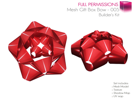 Second Life Marketplace - Full Perm Mesh Bow - 005 Builder's Kit
