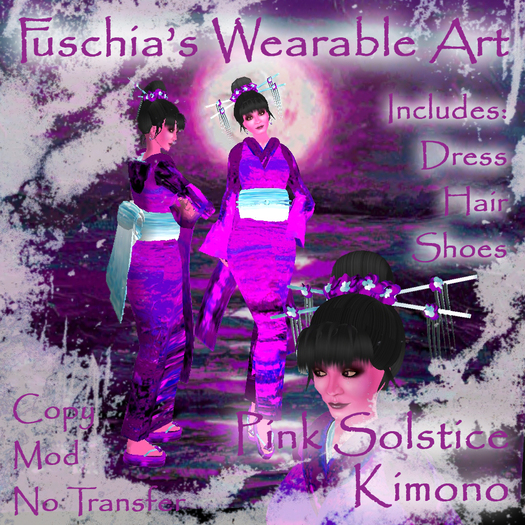 ~ Fuschia ~ Pink Solstice Kimono