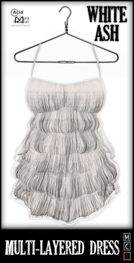 .:A&M:. Multi-layered Dress - White Ash