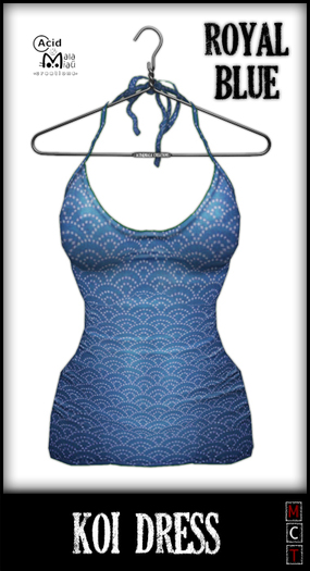 .:A&M:. Koi Dress - Royal Blue
