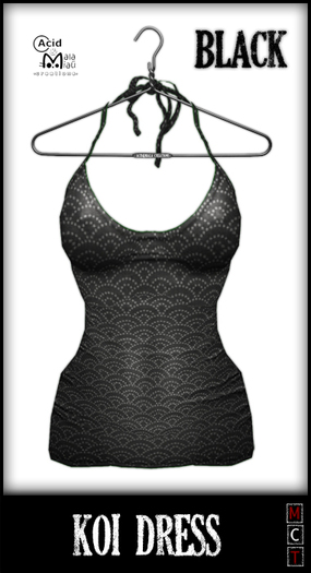 .:A&M:. Koi Dress - Black