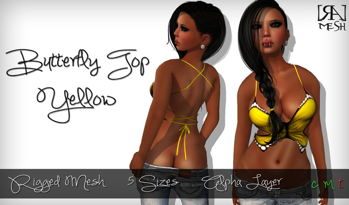 [RA] Butterfly MESH Top Yellow