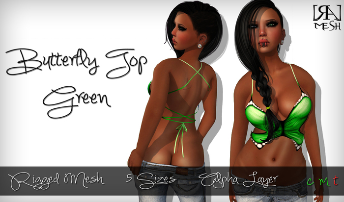 [RA] Butterfly MESH Top Green