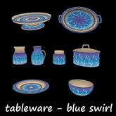 tableware blue swirl (full permission)