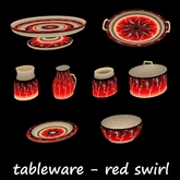 tableware red swirl (full permission)