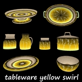 tableware yellow swirl (full permission)
