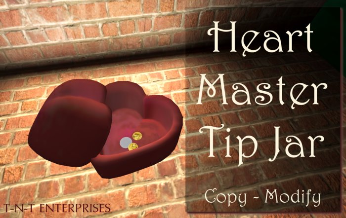 RED Heart Master Tip Jar TNT Boxed