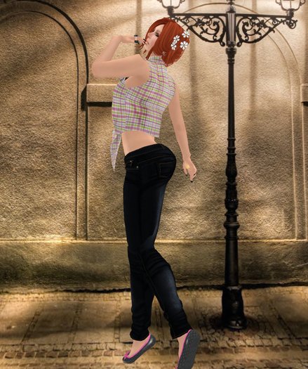 .::CM::. Mesh Skinny Jeans Dark Blue