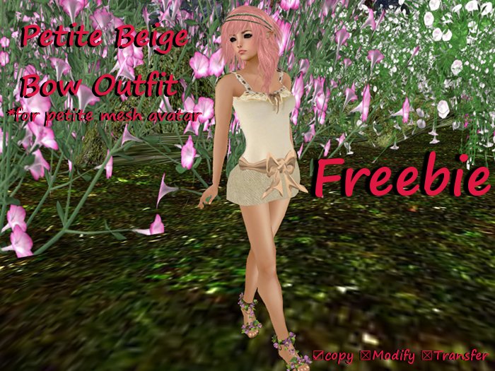 *Angel Rae's*Petite Beige Lace Outfit Freebie