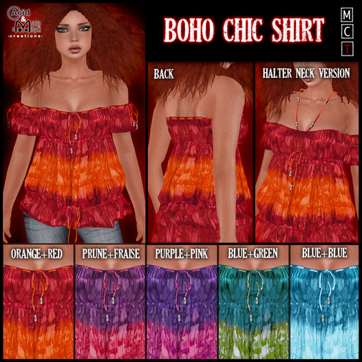 .:A&M:. Boho Chic Shirt - Purple+Pink