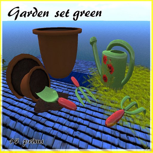 garden set  ( green ) boxed