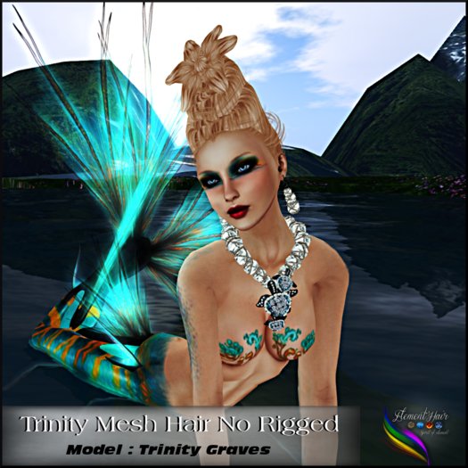 -<E'H>- Trinity Hair Mesh No Rigged Red Pack