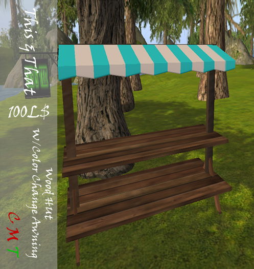 This & That Wood Hut W/ Color Changing Awning (Transfer)