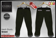 Karma - Green - Male Mesh Shorts - 5 Sizes include