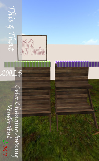 This & That Color Changing Awning Vendor Hut