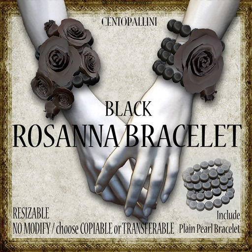 *CentoPallini* ROSANNA [Bracelet] Black