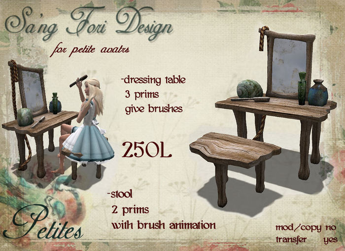 Sa'ng Fori Design -Petites Dressing Table-